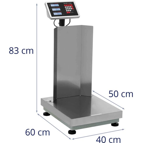 Noliktavas platformas svars ar atskaiti 40 x 50 cm LCD 150 kg / 0,01 kg