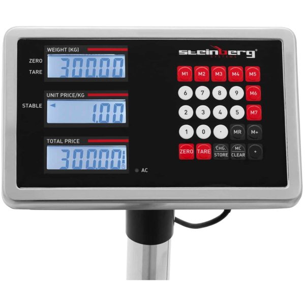 Noliktavas platformas svars ar atskaiti 40 x 50 cm LCD 300 kg / 0,02 kg