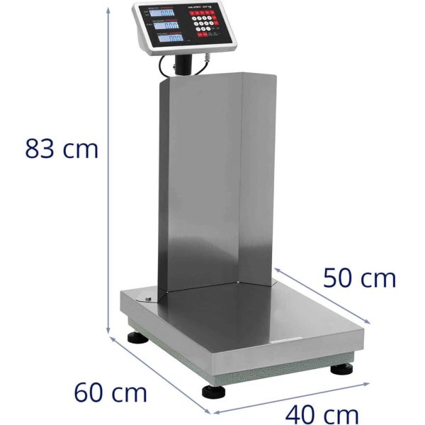10031204-5 Noliktavas platformas skala ar atskaiti 40 x 50 cm LCD 60 kg / 0,005 kg