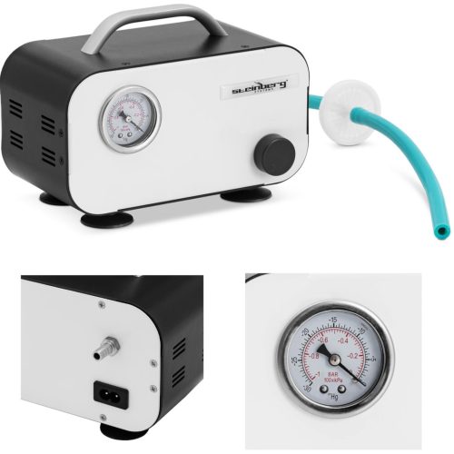 Laboratorijas vakuuma sūknis ar glītu bez spiediena mērītes 15 l/min 30 W