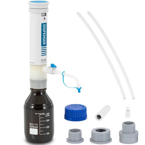 Laboratorijas pudeļu dozators ar pretvārstu 10-60 x 1 ml