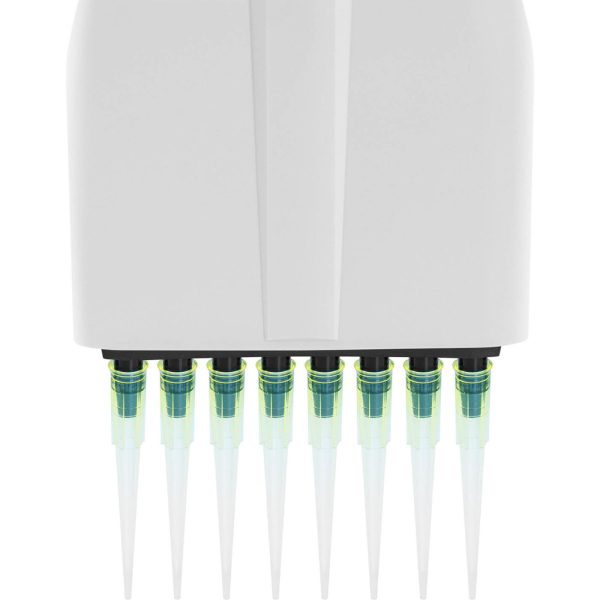Laboratorijas pipete 8 kanāla rokasgrāmata 0,005-0,05 ml