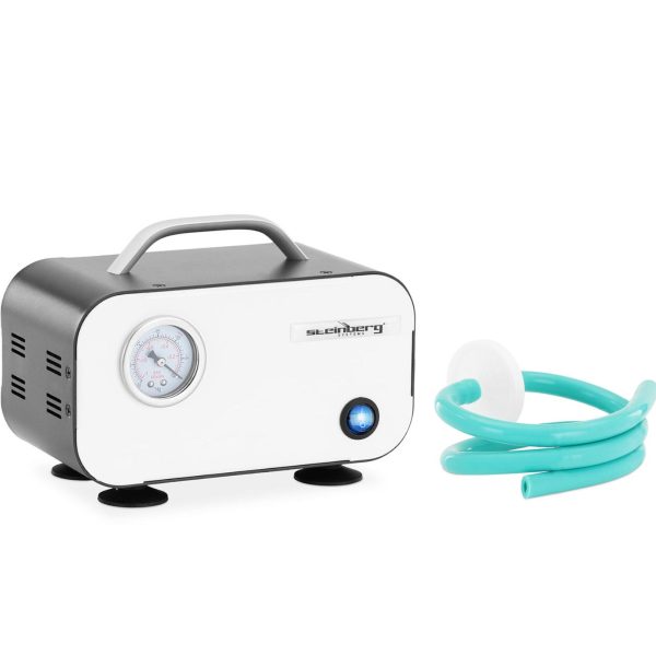 Laboratorijas vakuuma sūknis ar glītu bez spiediena mērītāja 10 L/min 20 W