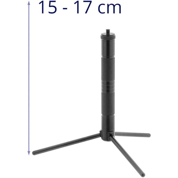Mini statīvi ar iesmu kameras krusteniskajam lāzerim 15-17 cm pavedienā 1/4 ''
