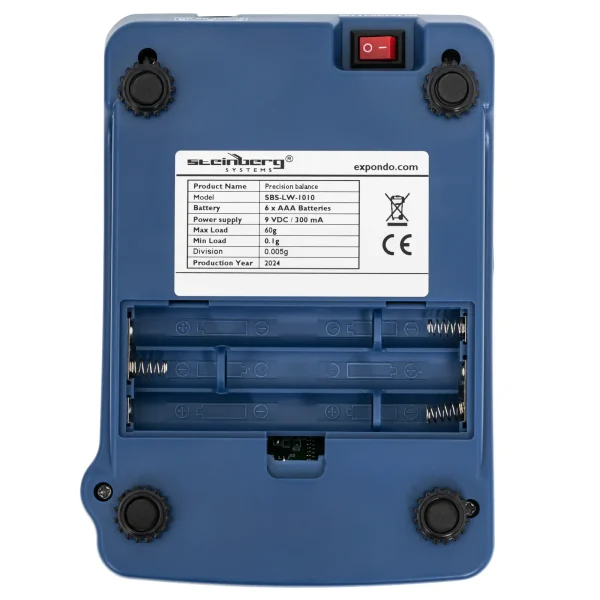 Precizitātes laboratorijas svars ar pārsegu 0,1–60 g / 0,005 g