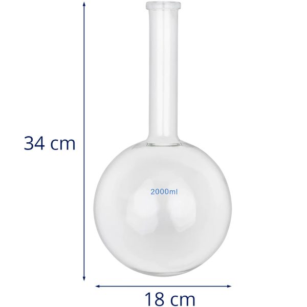 sfēriskā laboratorijas laboratorija 2000 ml