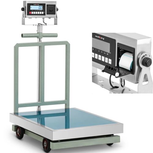 Platformas svars ar etiķetes printeri uz LCD riteņiem 60 x 80 cm 1000 kg / 200 g