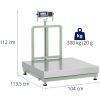 Platformas svars ar 100 x 100 cm 300 kg / 20 g LCD etiķetes printeri