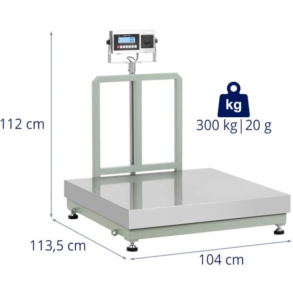Platformas svars ar 100 x 100 cm 300 kg / 20 g LCD etiķetes printeri