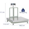 Platformas svars ar 100 x 100 cm 500 kg / 50 g LCD etiķetes printeri