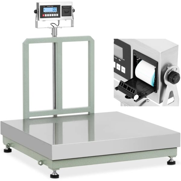 Platformas svars ar 100 x 100 cm 500 kg / 50 g LCD etiķetes printeri