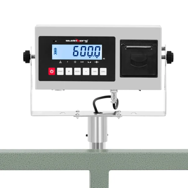 Platformas svars ar 100 x 100 cm 600 kg / 50 g LCD etiķetes printeri