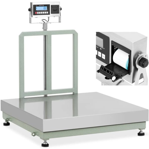 Platformas svars ar 100 x 100 cm 1000 kg / 100 g LCD etiķetes printeri