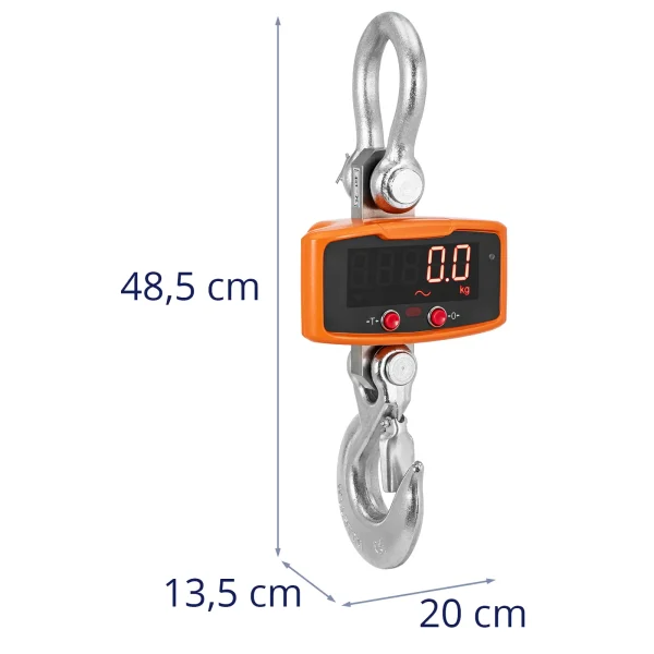 Suspendēts uzglabāšanas āķa svars ar LED tālvadības pulti 3000 kg / 1 kg