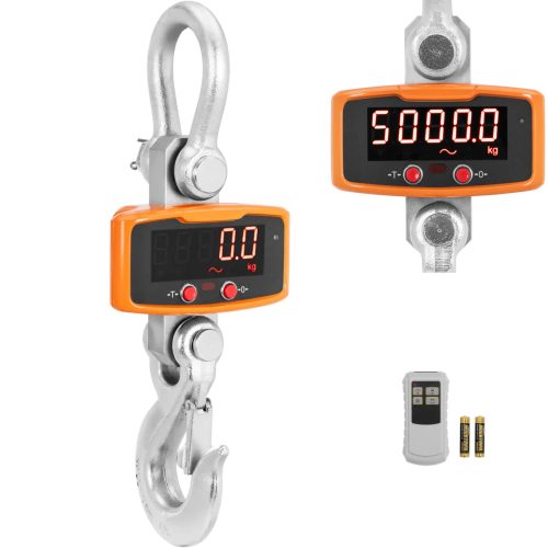 Suspendēts uzglabāšanas āķa svars ar LED tālvadības pulti 5000 kg / 2 kg