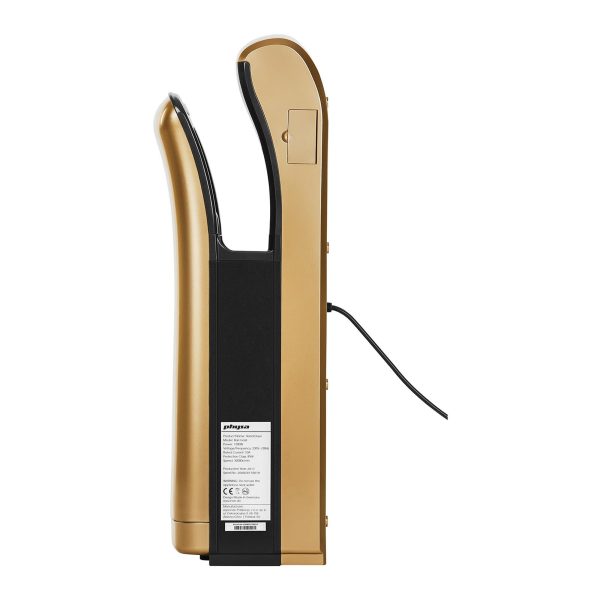 Sienas kabatas žāvētājs elektriskā zelta rokām 1200W Phya Bari Gold