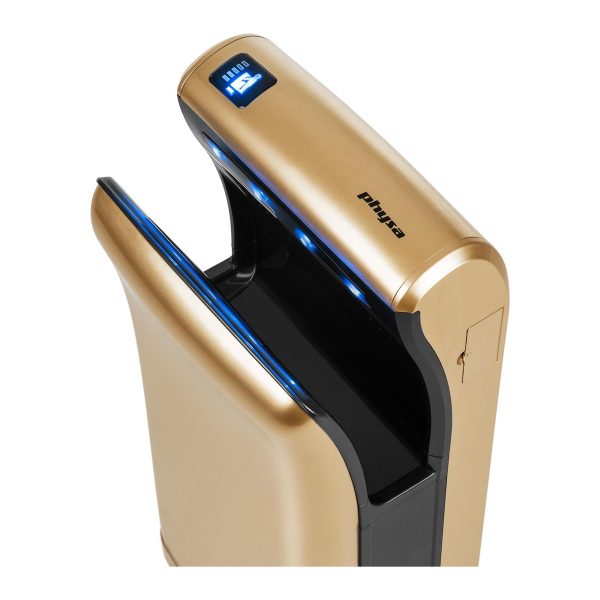 Sienas kabatas žāvētājs elektriskā zelta rokām 1200W Phya Bari Gold