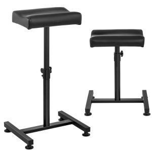 Kosmētikas kāju balsts pedikīra regulējamā augstumā līdz 75 cm līdz 80 kg - melns