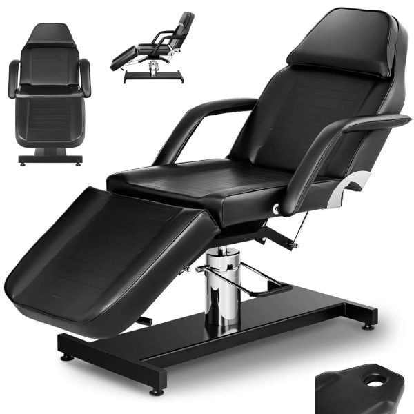 Kosmētikas krēsls Veronas spa masāžas tetovējumam - melns