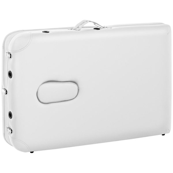 Pārnēsājams saliekamās gultas masāžas galds līdz 180 kg Bordo White