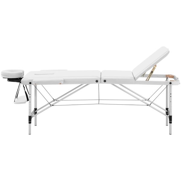 Pārnēsājams saliekamās gultas masāžas galds līdz 180 kg Bordo White