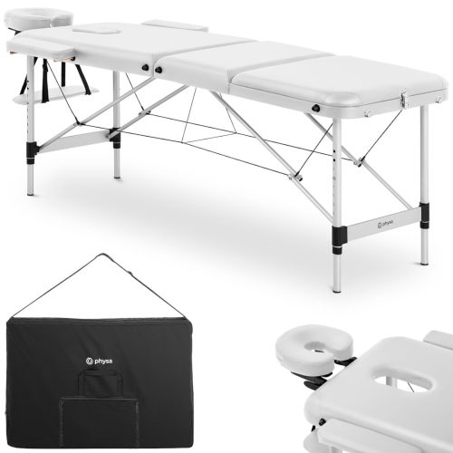 Pārnēsājams saliekamās gultas masāžas galds līdz 180 kg Bordo White