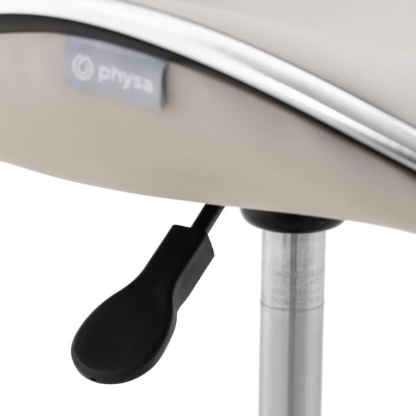 Physa BOCHUM kosmētikas krēsls ar atzveltni uz riteņiem - pelēks