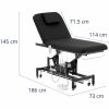 Gultas kosmētikas galds elektriskajai masāžai 2 motorus 200 kg liona - melns