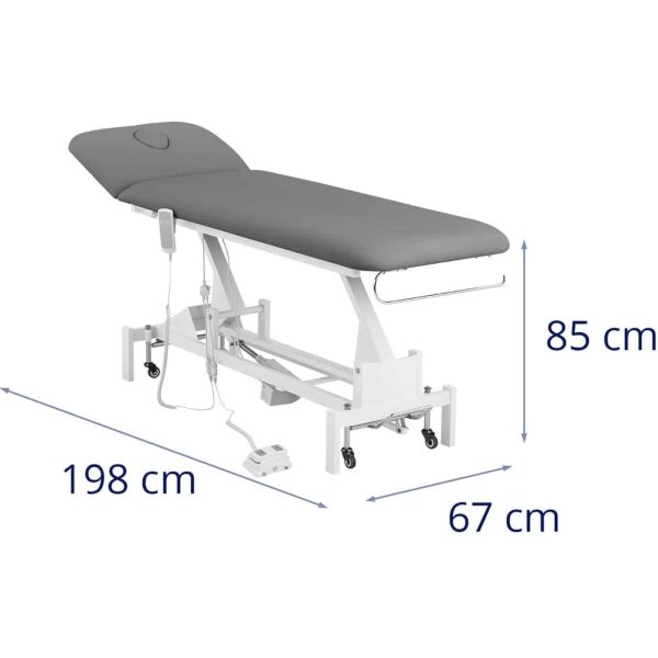 Gultas kosmētikas galds elektriskajai masāžai 1 dzinējs 200 kg lille - pelēks