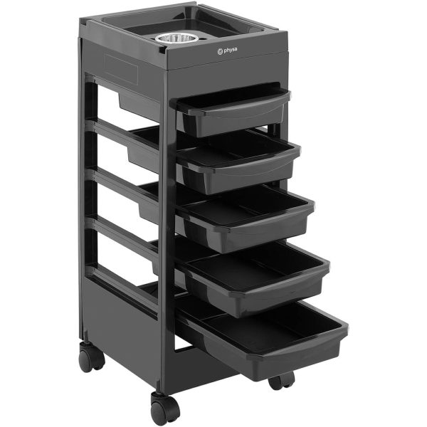 10040538-4 Frizūras palīgs ar rokturi žāvētājam 5 atvilktņu plaukts 495 x 284 mm