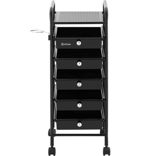 Frizūras palīgs ar rokturi žāvētājam 5 atvilktņu plaukts 330 x 320 mm