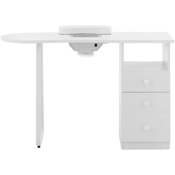 Kosmētiskais galds manikīram ar putekļu absorbētāju 120 x 45 cm - balts