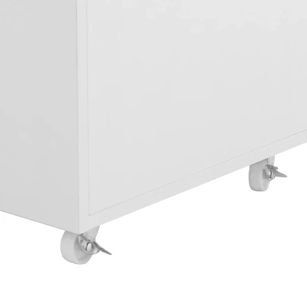 Galda kosmētiskais galds manikīram ar atvilktņu skapi 120 x 47 x 79,5 cm - balts