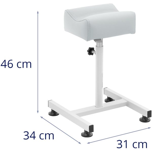 Kosmētikas pēdu balsts pedikīra regulējamā augstumā līdz 67 cm līdz 80 kg - gaiši pelēks