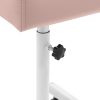 Kosmētikas pēdu balsts pedikīram 24 x 22 cm augstums 47–67 cm - pulveris rozā