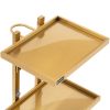 Frizējoši frizieri rokturi parier 2 plaukti 40 x 86 x 50 cm - zelts
