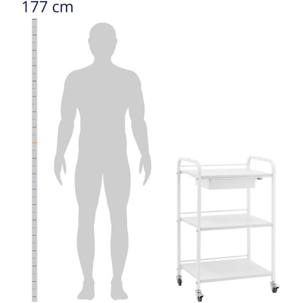 10040699-2 Kosmētikas palīgs 1 atvilktne 3 plaukti līdz 80 kg 54 x 38 x 90 cm - balts