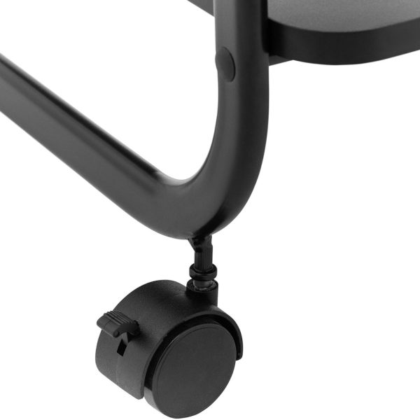 10040701-1 Galda skaistuma ratiņi viesistabai 3 plaukti 60x43cm - melns