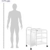 Kosmētiskais palīgs ar somu veļas mazgātavai 4 stikla plauktiem 74 x 43 x 80 cm - balts