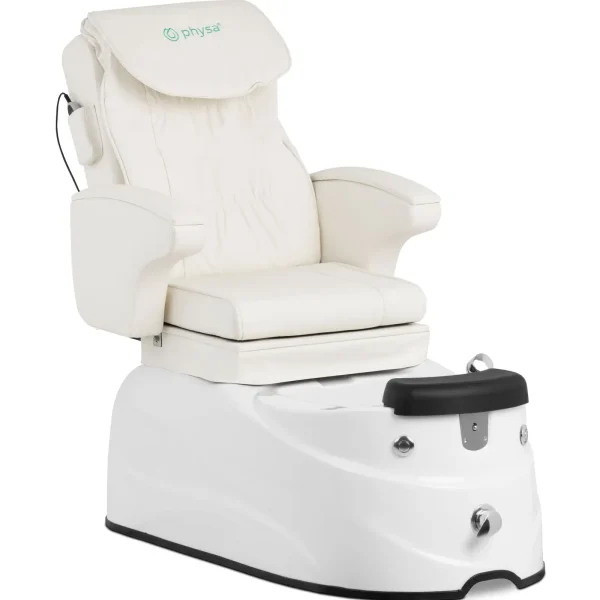 Podoloģiskais krēsls pedikīram ar masāžu un elektrisko dušas paplāti 105 W - balts