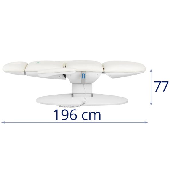 Kosmētiskais krēsls spa tetovējuma masāžai 150 kg Teramo - balts