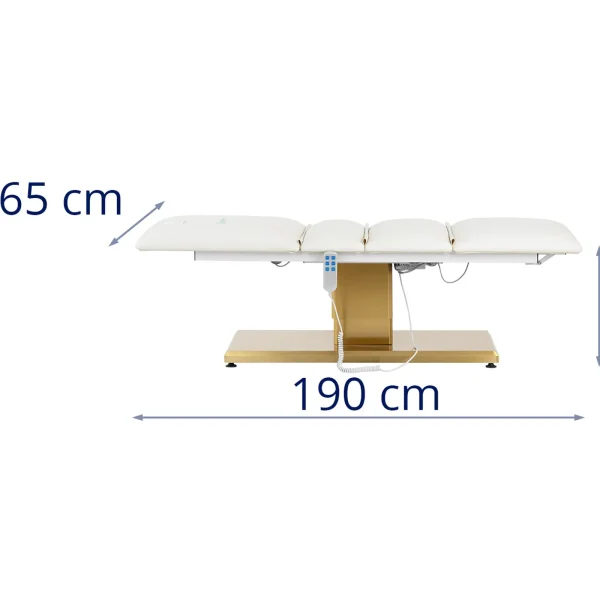 Kosmētiskais krēsls spa tetovējuma masāžai 150 kg Viterbo - balta zeltaini