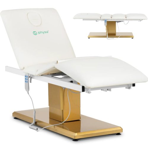 Kosmētiskais krēsls spa tetovējuma masāžai 150 kg Viterbo - balta zeltaini