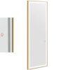Frizūras konsoles spoguļa konsole ar taisnstūra LED apgaismojumu 180 x 70 cm - zelts