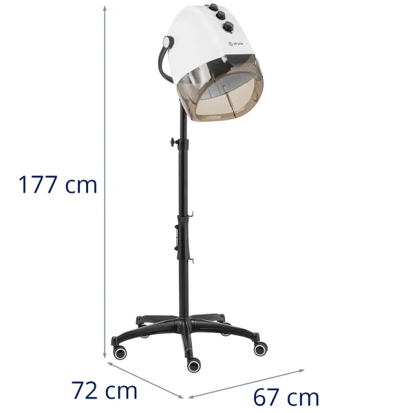 Frizūras matu žāvētājs ar jonizāciju, kas atrodas 70 C 1000 W