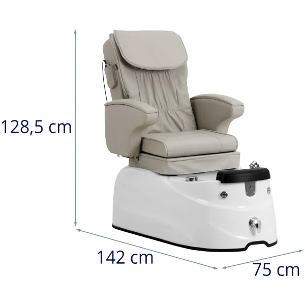 Podoloģiskais krēsls pedikīram ar airēšanas baseina masāžas funkciju - smilškrāsa