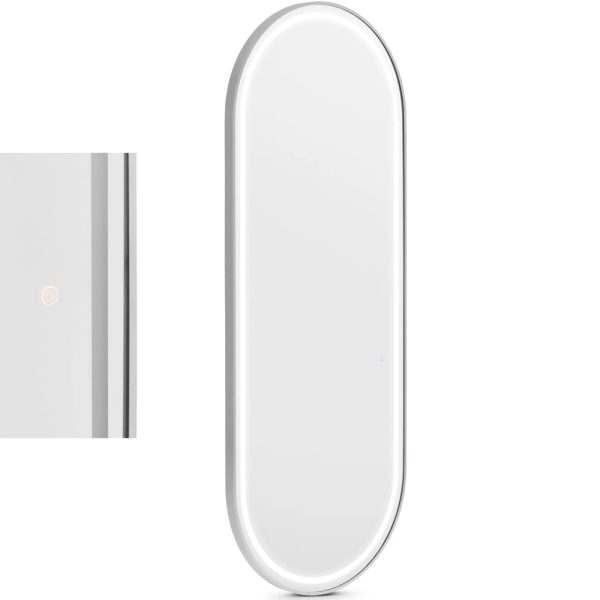 Frizūras konsoles spoguļa konsole ar LED apgaismojumu 180 x 70 cm - sudrabs