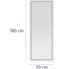 Frizūras konsoles spoguļa konsole ar taisnstūra LED apgaismojumu 180 x 70 cm - sudrabs
