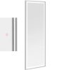 Frizūras konsoles spoguļa konsole ar taisnstūra LED apgaismojumu 180 x 70 cm - sudrabs