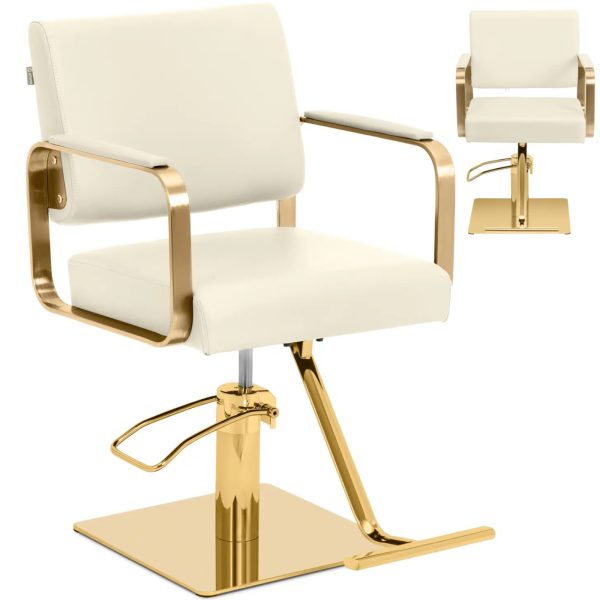 Bārddziņu frizieri ar krēslu ar Physa otley Footress - krēmveida zeltaini Bārddziņu frizieri ar krēslu ar Physa otley Footress - krēmveida zeltaini